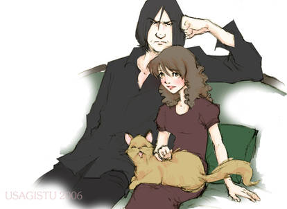 Snape and Hermione Sitting