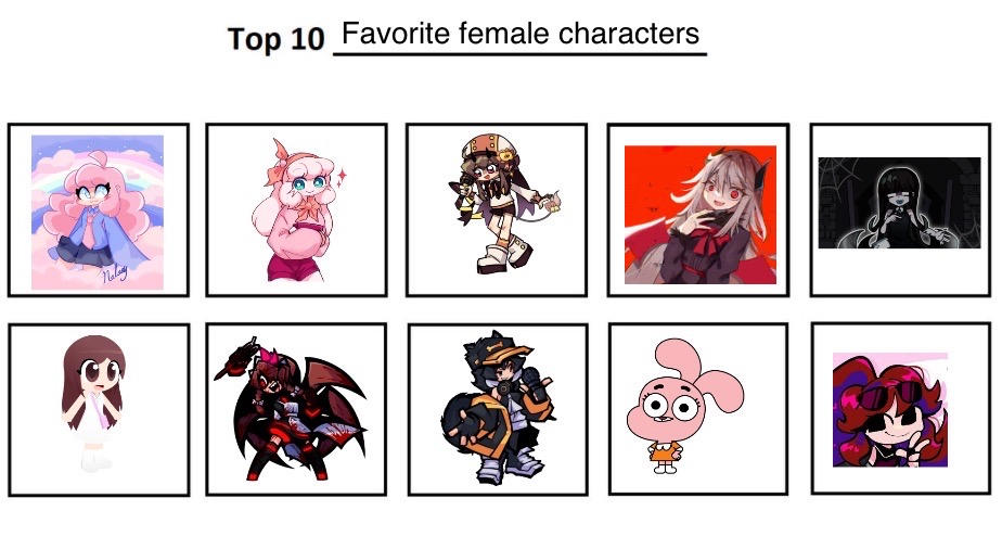 My Top 10 Favorite Female Characters By Hussein156 On Deviantart My Top 10 Favorite Female Characters By Hussein156 On Deviantart