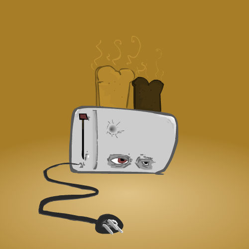 Toaster abuse by NewPie on DeviantArt
