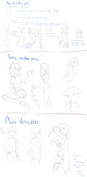 My way of drawing poses - step by step - TUTORIAL