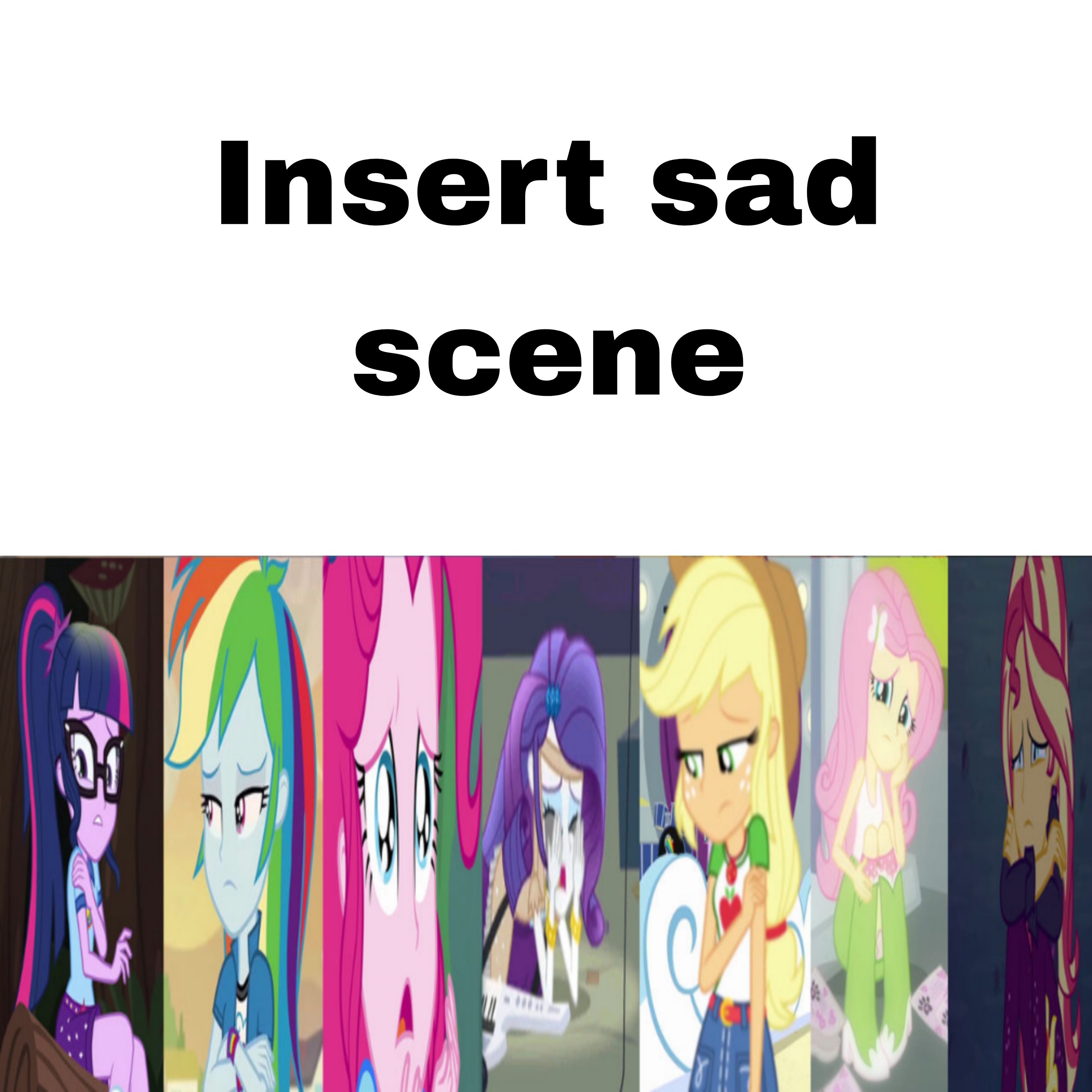 The Mane 07 Is sad at Blank meme Template by LeadersOfTheAlliance on