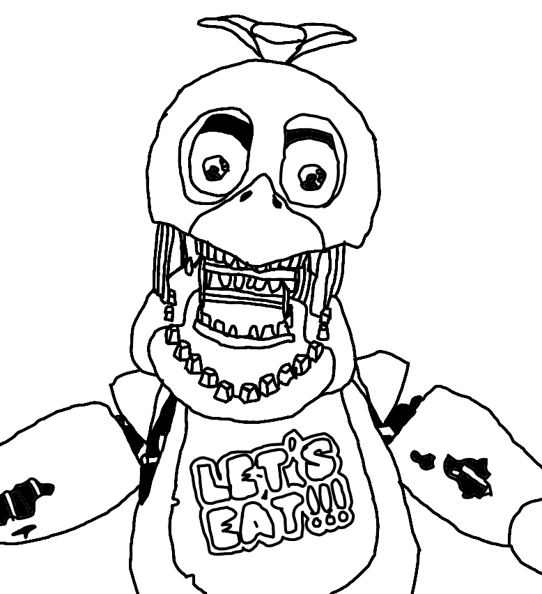 WITHERED CHICA FNAF 2 #fnaf #drawing #challenge #chica