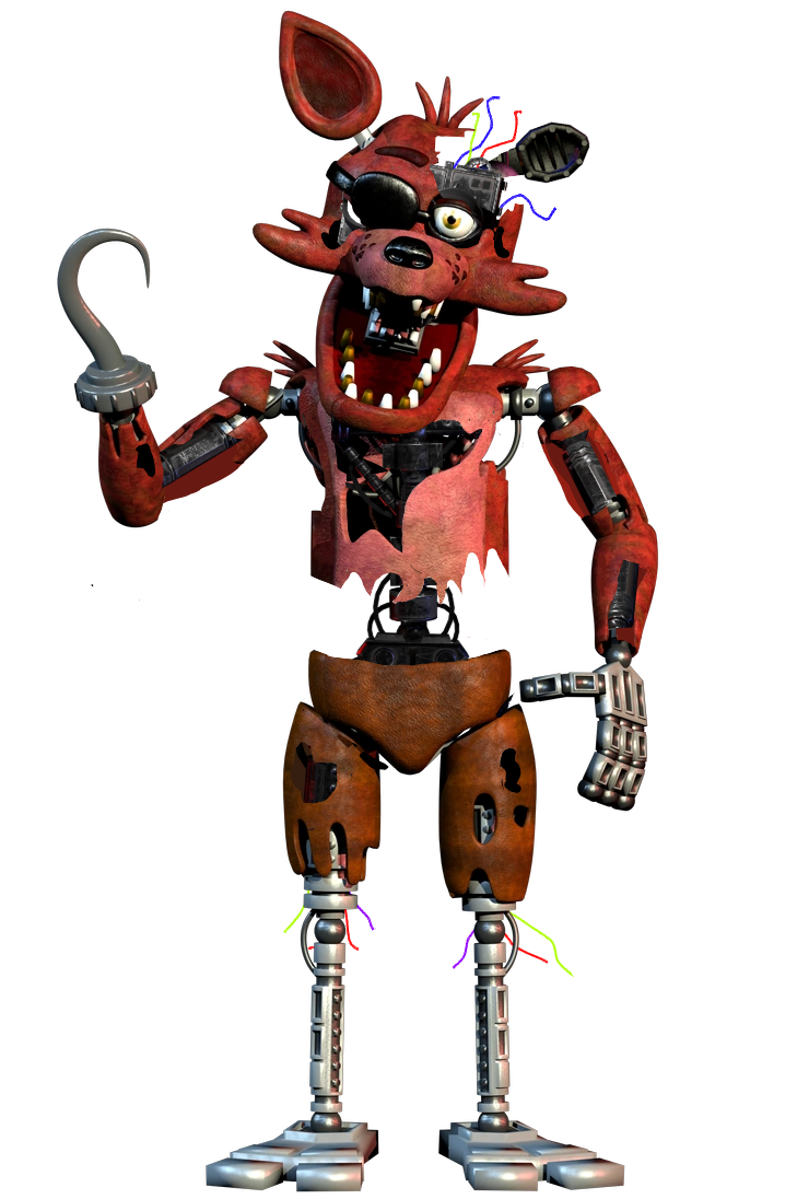 How to draw Withered Foxy (FNAF) 