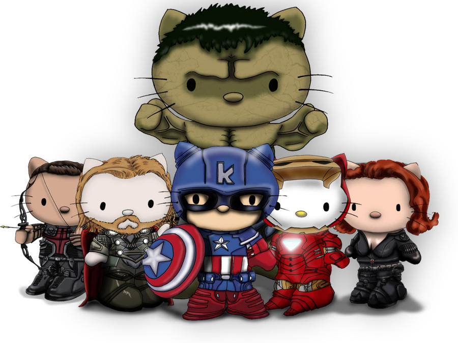 Avengers / Hello kitty deviation.