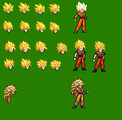 Classic Sonic vs Kid Goku Sprite Animation on Make a GIF