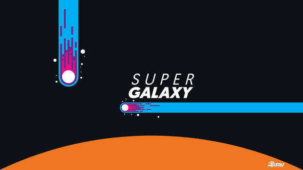 Flat design-super galaxy - wallpaper