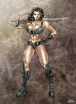 Marina in leather armor by Oscar Celestini by Kervala