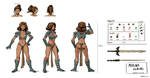 Marina character sheet - steel armor by Pehesse by Kervala
