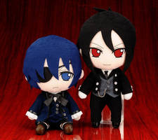 Kuroshitsuji Ciel and Sebastian Chibi Doll