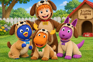 Pablo, Tyrone, Austin And TCM In 3 Little Puppies