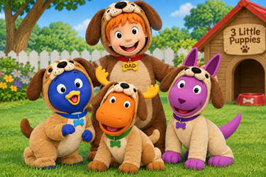 Pablo, Tyrone, Austin And TCM In 3 Little Puppies