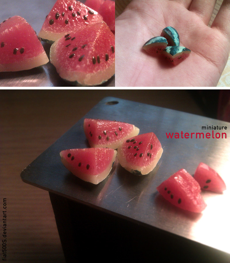 Mini Watermleon Miniature: Watermelon by fiat500S on DeviantArt