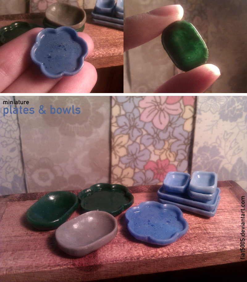 Miniature: Plates and Bowls by fiat500S