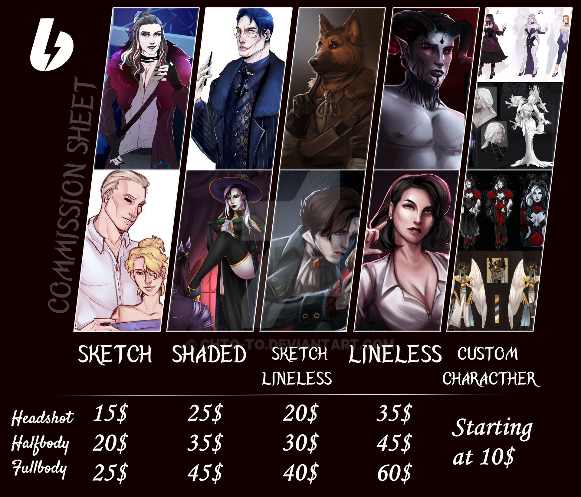 Artist Commissions COMMISSION SHEET | OPEN by chto-to on DeviantArt