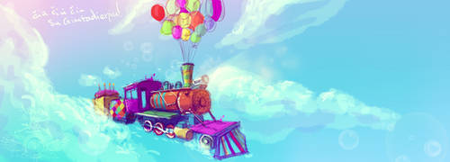 happy b-day cloudy train