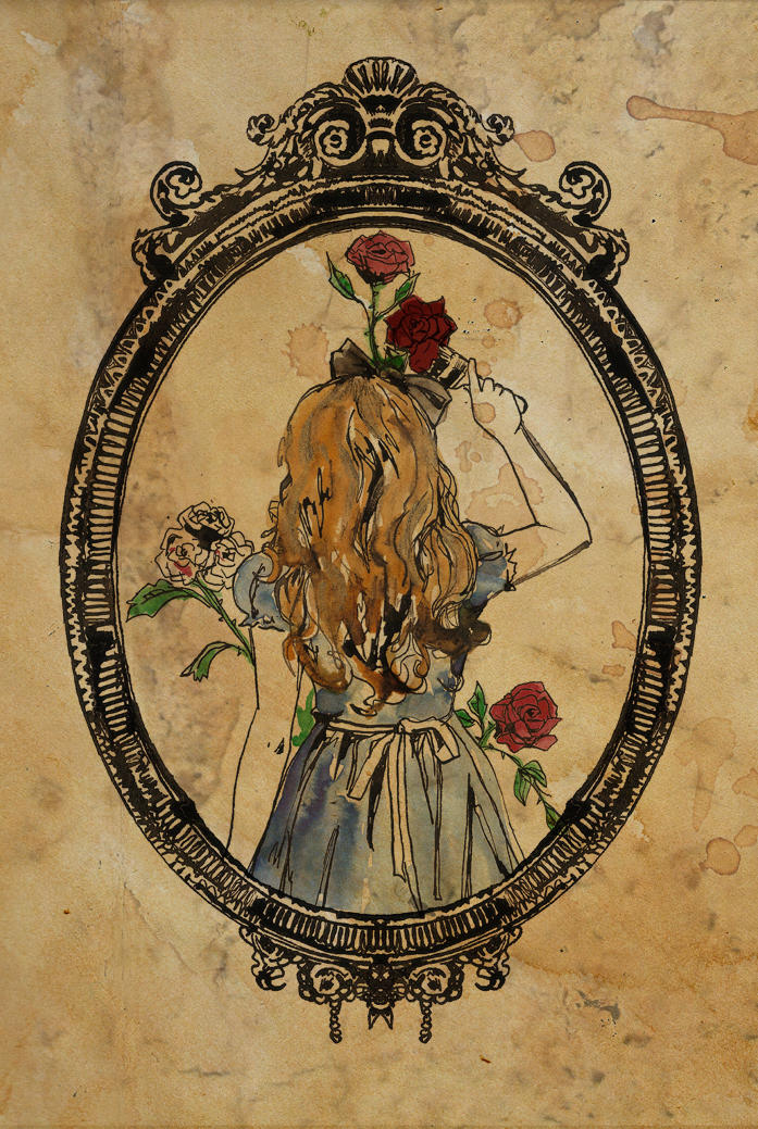 Зеркало с алисой. Алиса в стране чудес карты красят розы. Картина Алиса в стране чудес. Алиса в стране чудес розы. Зеркало из Алисы в стране чудес т.