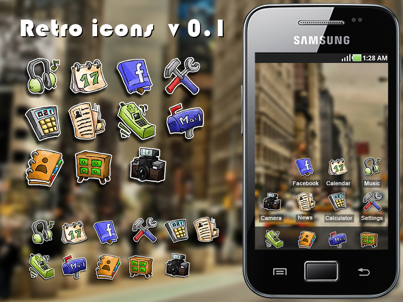 Retro Icon Pack Preview by Orangenoir on DeviantArt
