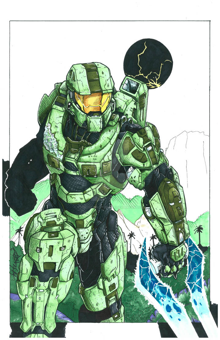 Master Chief Color Chart Master Chief Print colored by steelcitycustomart on DeviantArt
