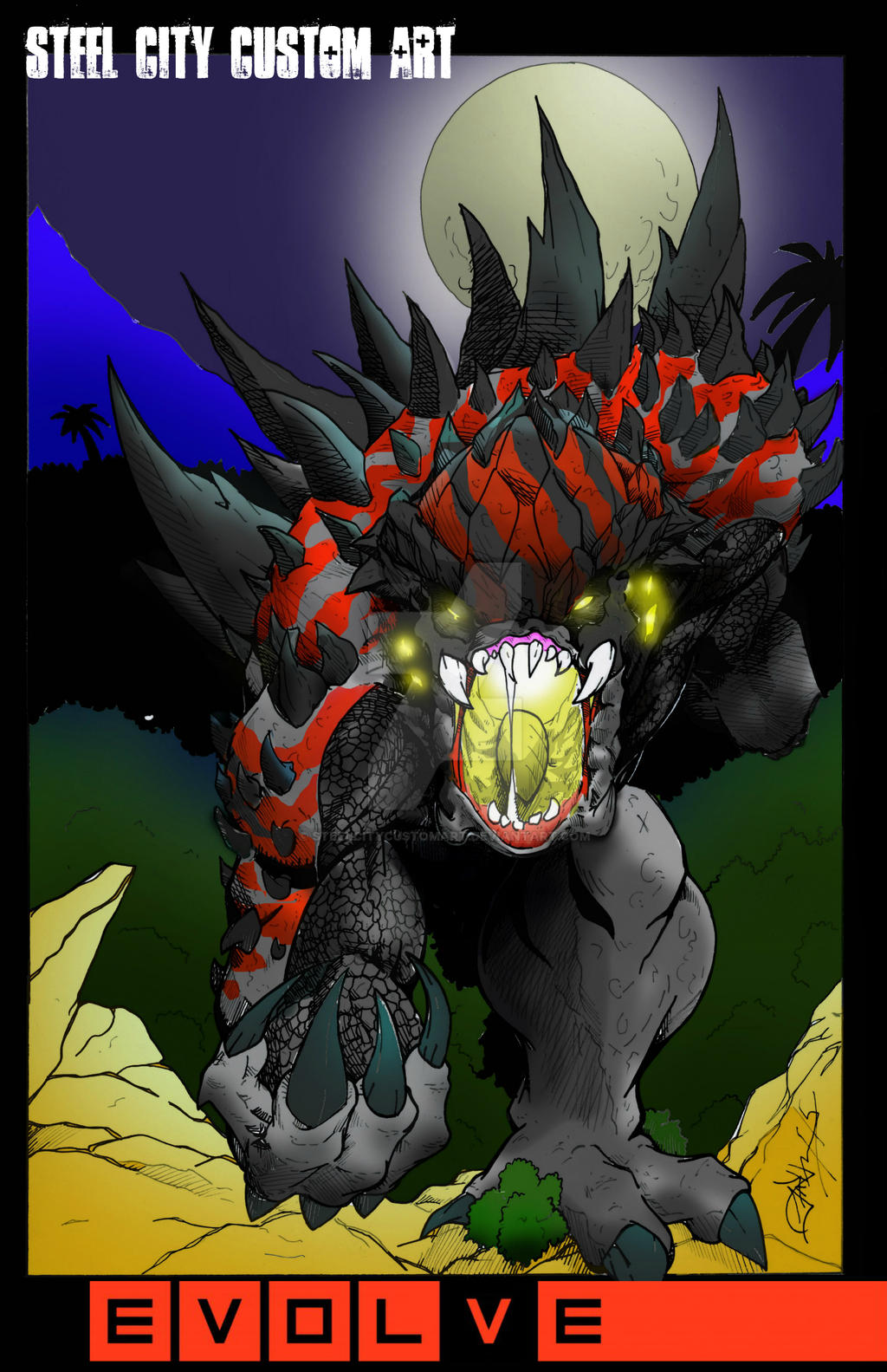 Evolve Monster color by steelcitycustomart on DeviantArt