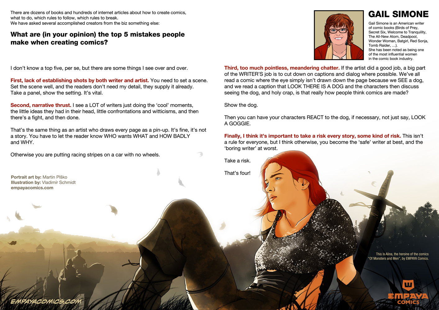 Top 5 mistakes when creating comics: Gail Simone