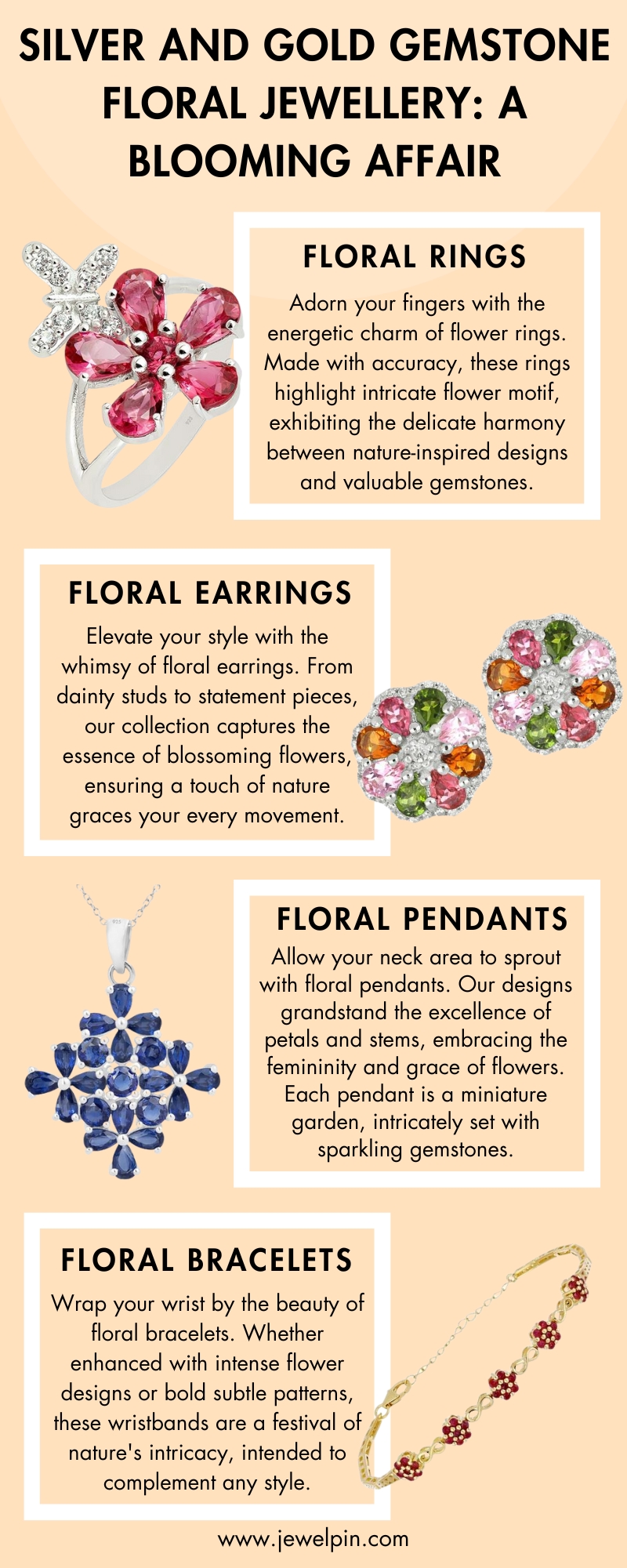 Silver and Gold Gemstone Floral Jewellery Blooming by Maximili12 on  DeviantArt