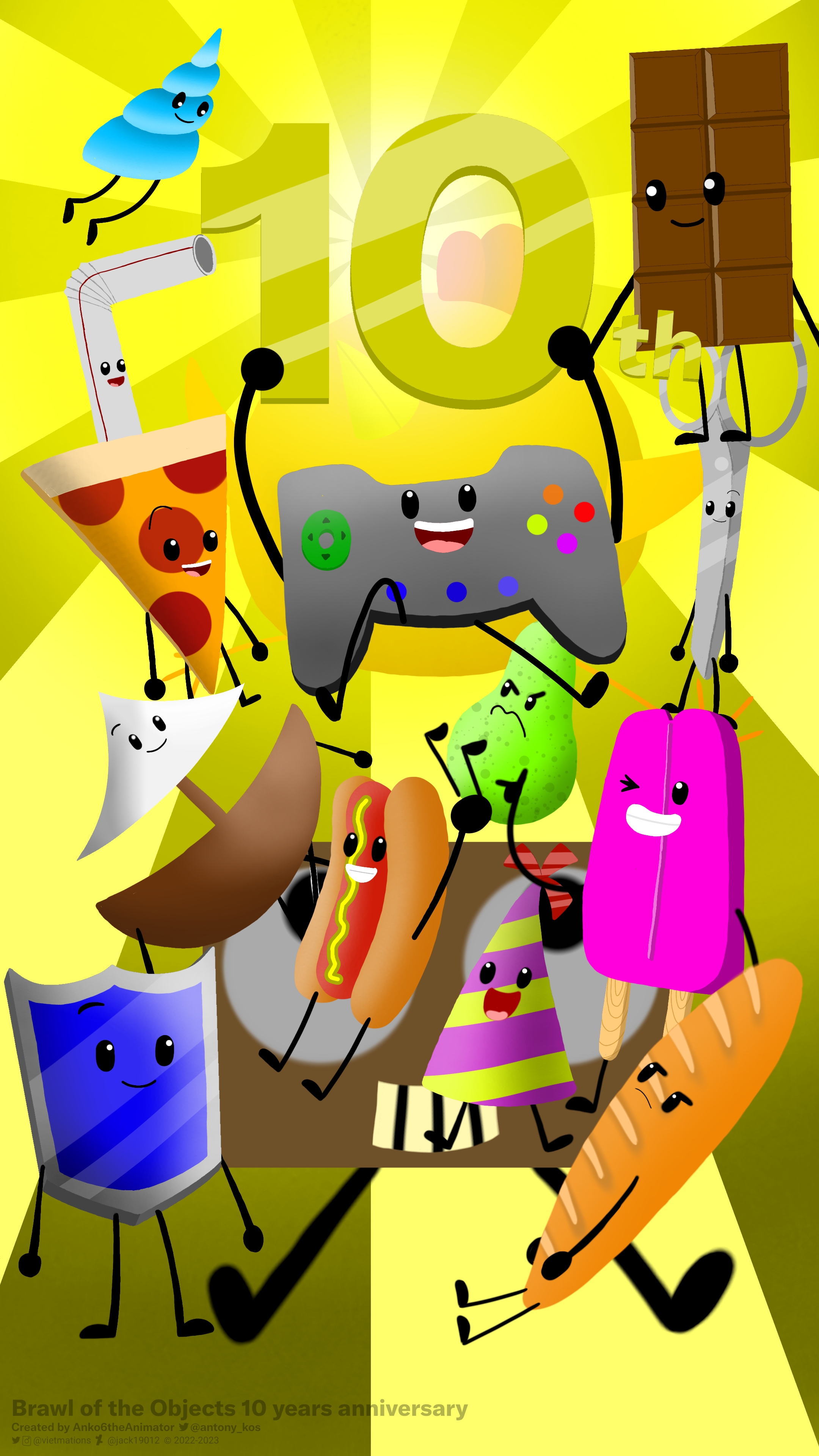 10th year anniversary for Brawl of The Objects by Vietmations on DeviantArt