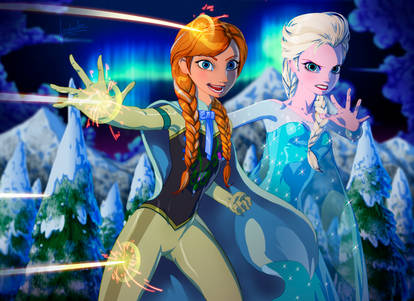 Kryptonian Anna and Elsa