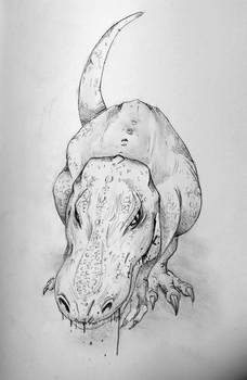 T-Rex in pencil