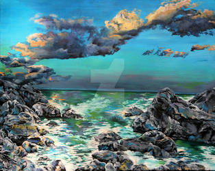 rocks and sea by marciab7