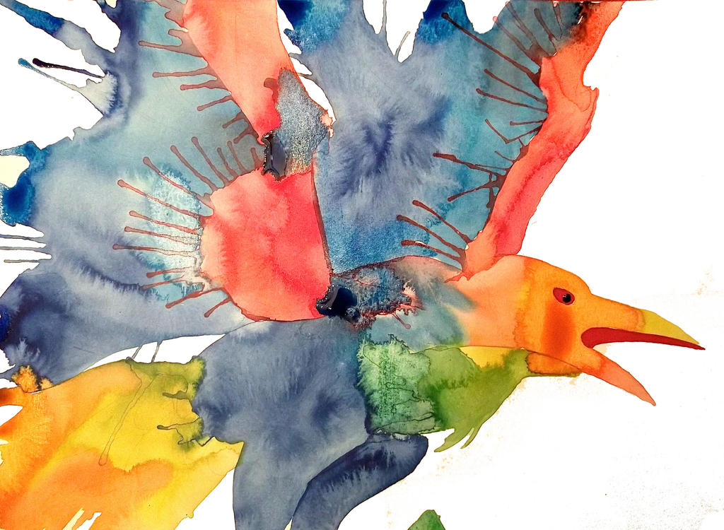 Rainbow Raven by LucyLooStudios on DeviantArt