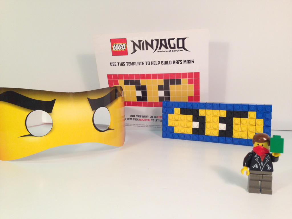 Lego Ninjago Toys R Us Building Event Jay Mask By Worldwideimage