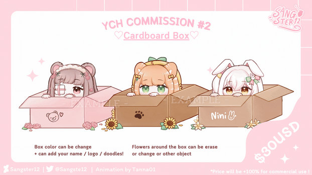 [ YCH Commission #2 ] Cardboard Box