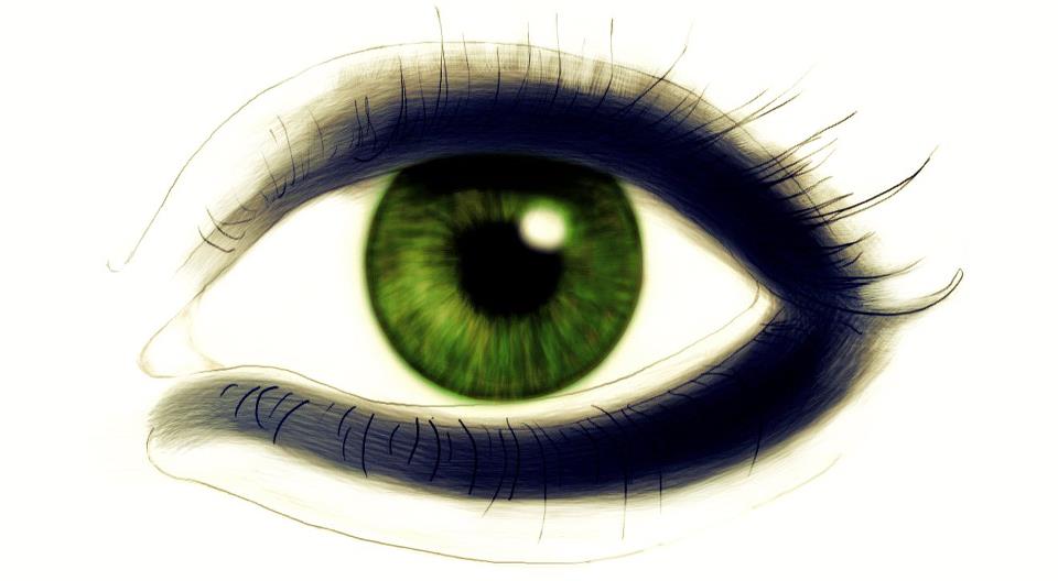 Green Eye Drawing