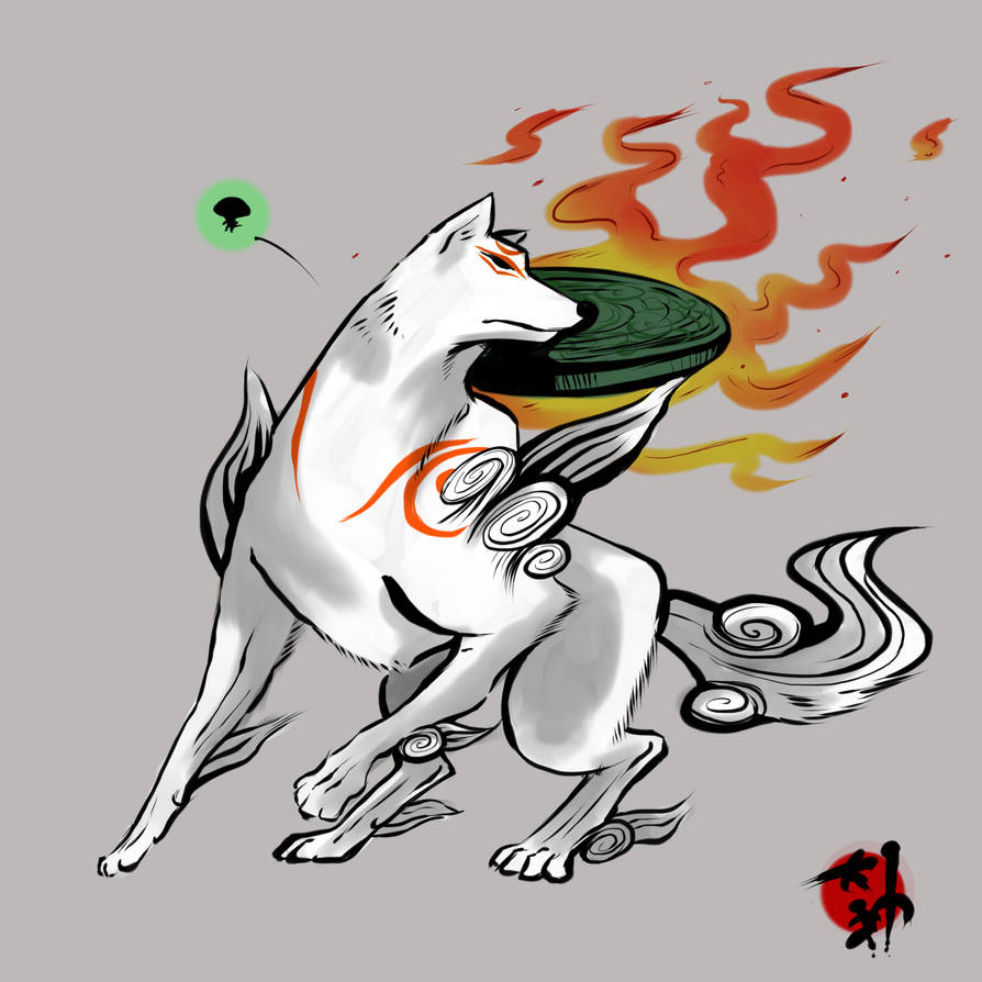 Okami drawing by FilthyCrow on DeviantArt