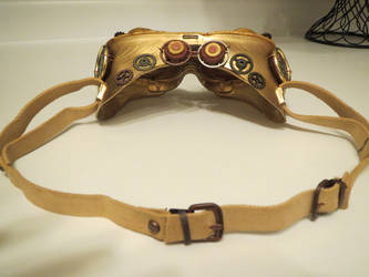 Steampunk Goggles back view