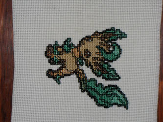 Leafeon Cross Stitch