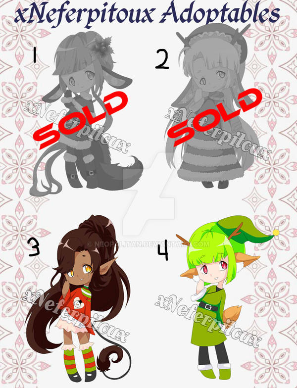 Christmas Kemonomimi Elves Adopts(CLOSED-MOVED)