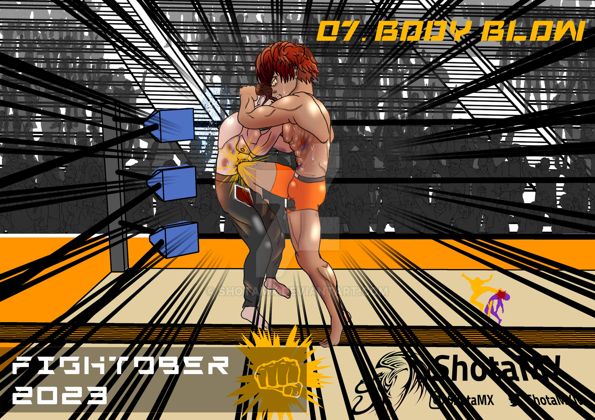 Fight Ob FIghtober 2023 - 07 - Body Blow by ShotaMX on DeviantArt