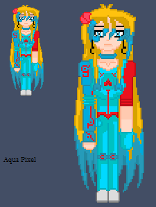 Raining Blood Pixel Art - Aqua