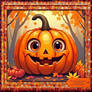 A Jack-O-Lanterns Forest Tale Framed