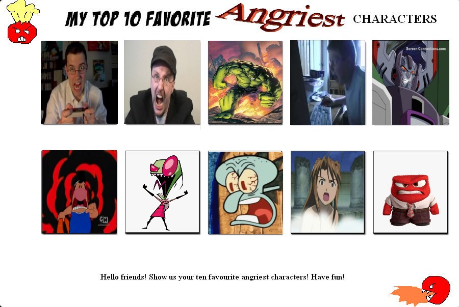 Angry Character Names My Top 10 Favourite Angriest Characters by HeavyDaBoss on DeviantArt