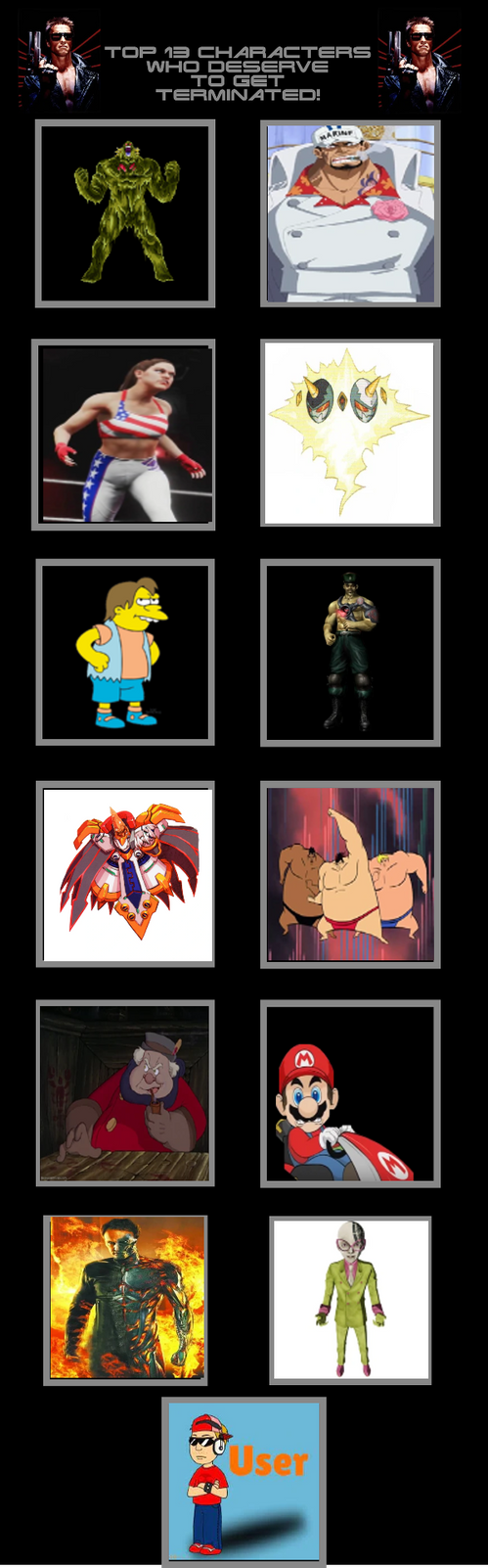 My Top 13 Characters Who Deserve to Get Terminated by HeavyDaBoss on ...