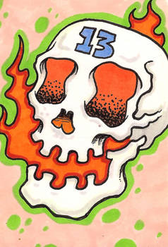Bad Luck 13 Skull