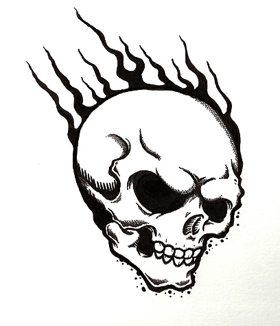 Flaming Skull by HorribleBlack on DeviantArt Flaming Skull by HorribleBlack on DeviantArt