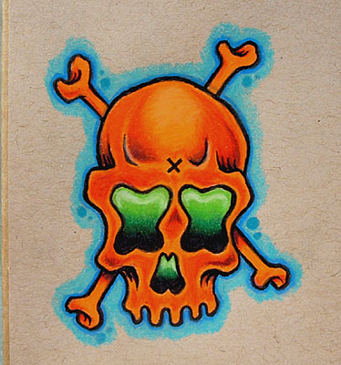 Weird orange skull