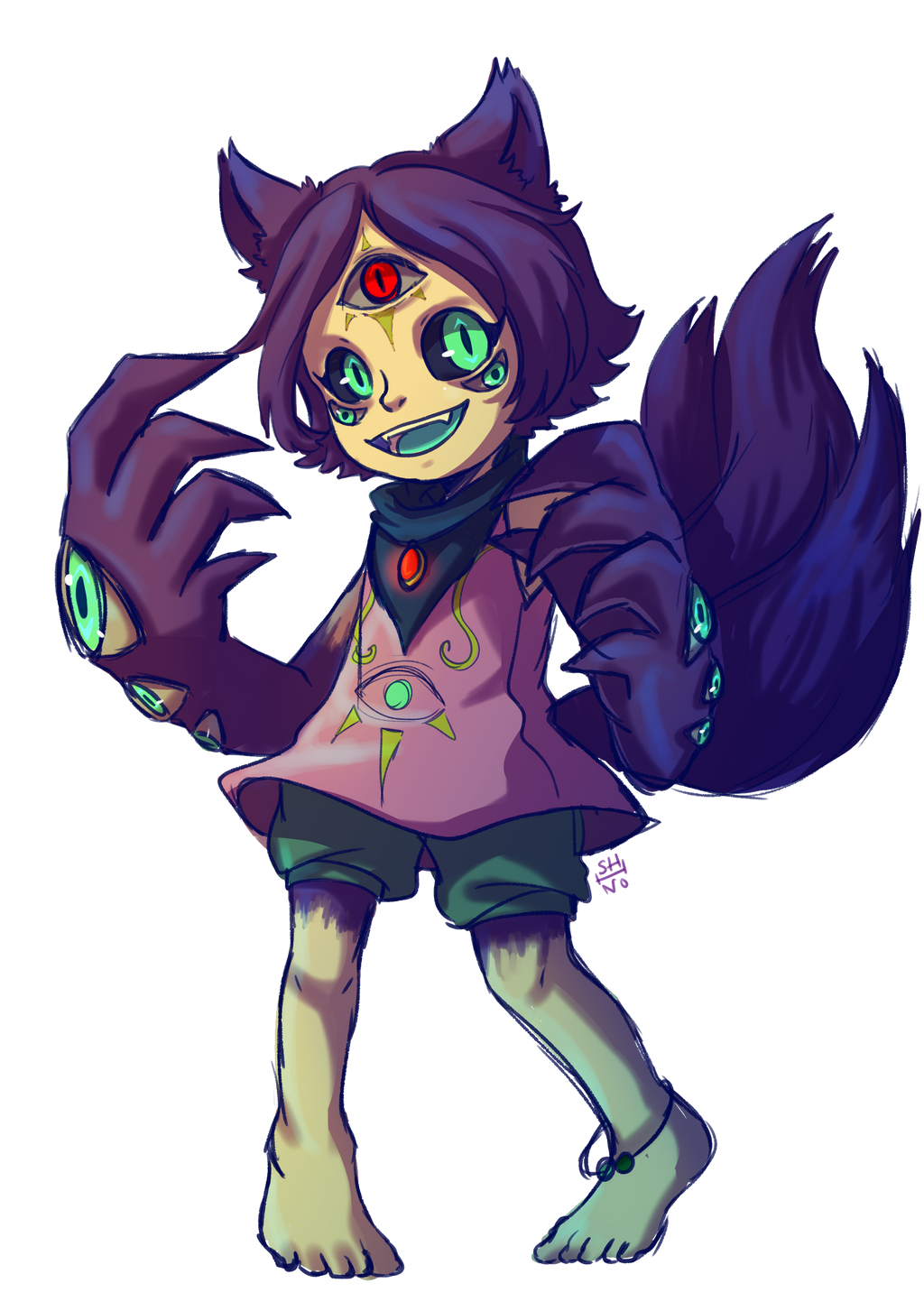 three tailed fox of illlusion by shino-no-tegami08 on DeviantArt