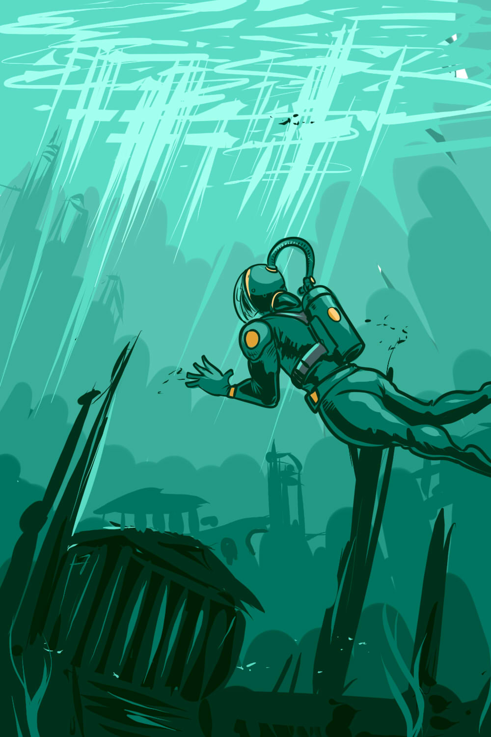 Underwater city by ayanamifan on DeviantArt Underwater city by ayanamifan on DeviantArt