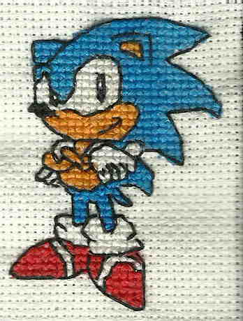 Cross stitch Sonic