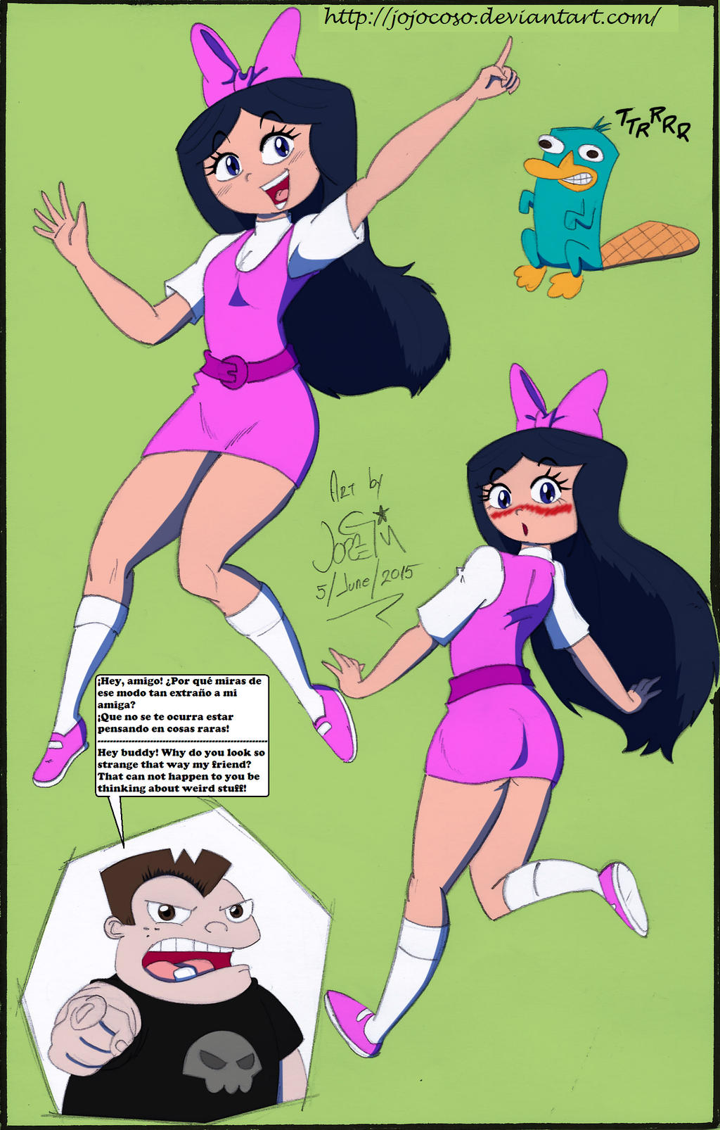 Phineas Y Ferb - The Tender Isabella (color) by migueruchan on DeviantArt