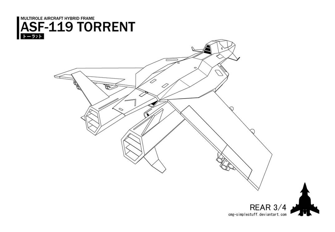 Asf Rear ASF-119 rear lineart by CMG-simplestuff on DeviantArt